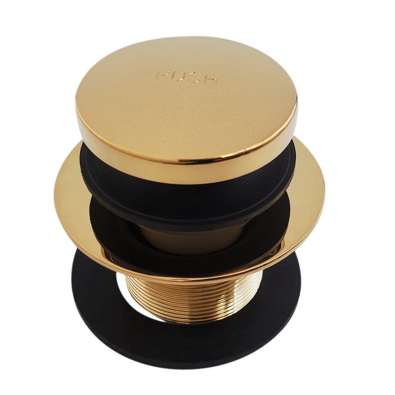 Westbrass Universal Fine or Coarse Thread Replacement Tip-Toe Strainer Drain with 2-Hole Faceplate, Polished Brass, D93K-01 - Image 3
